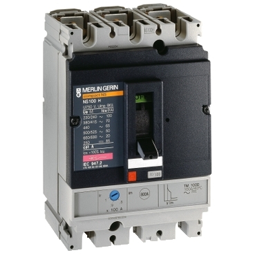 circuit breaker Compact NS100N - TMD - 100 A - 3 poles 3d