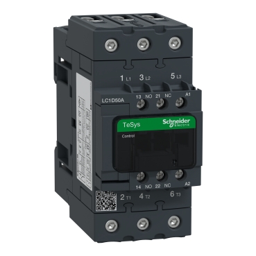 Schneider Breaker TeSys D_ TeSys Deca contactor,3P(3NO),AC-3/AC-3e,<=440V 50A,110V AC 50/60Hz coil