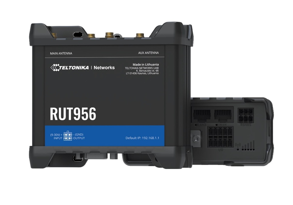 Teltonika Router 4G (LTE) – Cat 4 up to 150 Mbps, 3G – Up to 42 Mbps, 2G – Up to 236.8 kbps [RUT200]