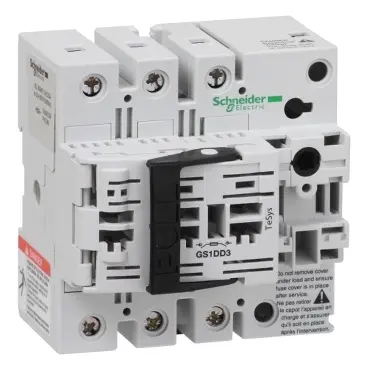 Schneider Switch disconnector fuse, TeSys GS, 3P, 3NO, 32A, fuse type NFC, size 10x38mm [GS1DD3]