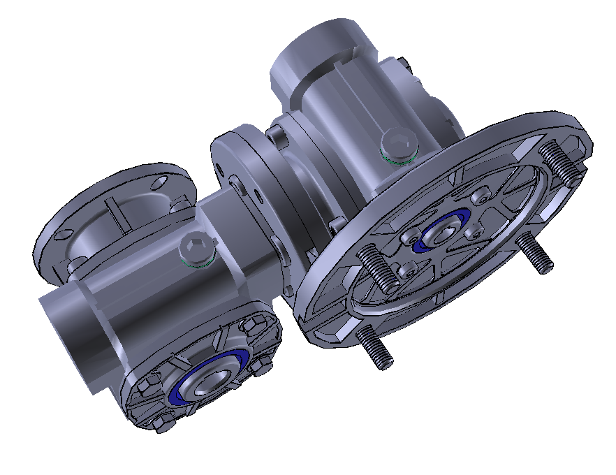 STM Double Worm Gearbox Without Motor, size: 28/50, ratio:1/1372, (PAM 56B14) Mounting M1, Position A 1, Other Details As Per Attached Data Sheet 