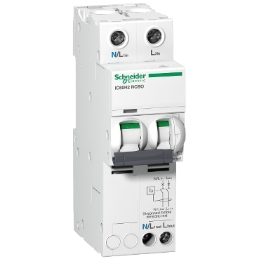 Schneider Acti9 IC60H RCBO - 2P - 10 A - C curve - 10 kA - 300 mA - A type