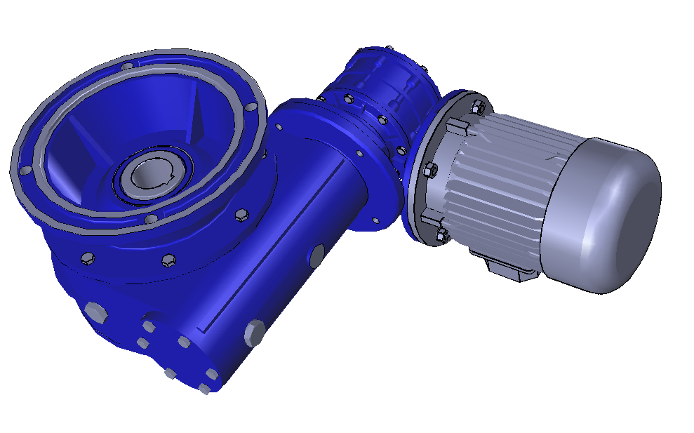 STM Double Worm Gearbox With Motor, size: 50/100, ratio:1/280, (PAM 80B5,) Mounting M1, Position A, Brake Motor 3 phase 0.55kw 230/400V Ac, 50/60Hz, 4 Poles, IP55, Insulation class F , DC Brake + release lever LS1