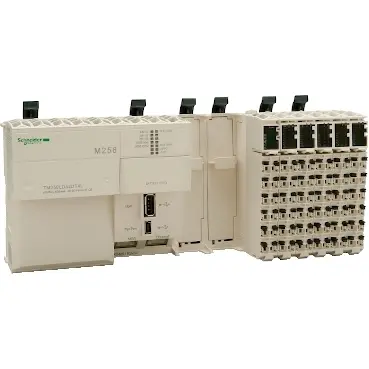 Schneider logic controller, Modicon M258, compact base, 42 + 4 IO, 24V DC [TM258LD42DT4L]