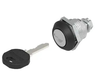 EMKA Cylinder quarter turn keyed EK 333, Zinc die black powder-coated D=28mm; 1048 U16 [1048-U00016]