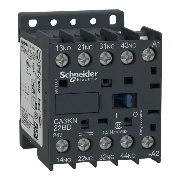 Schneider control relay, TeSys K, 4P(2NO+2NC), 690V, 48V DC standard coil [CA3KN22ED]