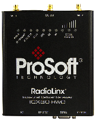 Prosoft Ethernet Switch ICX Series_ The ICX30-HWC Industrial Cellular Gateway provides secure wireless Ethernet and serial connectivity to remote devices over 3G cellular service. These devices include PLCs, RTUs, DCS systems, instruments, electronic billboards and communication towers._ [ICX30-HWC]