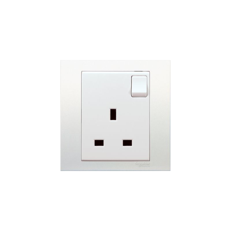 Schneider Switch Vivace_ 13A 250V 1 Gang Switched Socket_ [KB15/15]