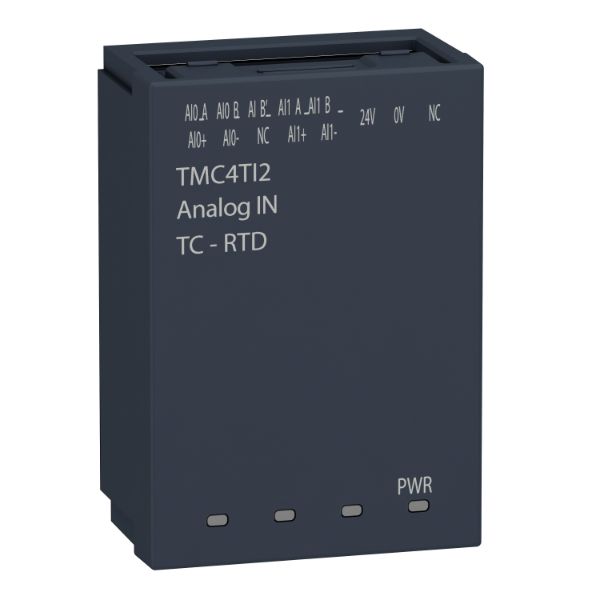 Schneider PLC Modicon M241_ Analogue input cartridge, Modicon M241, 2 temperature inputs_ [TMC4TI2]