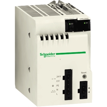 Schneider PLC Modicon M340_ power supply module X80 - 100..240 V AC - 20 W_ [BMXCPS2000]