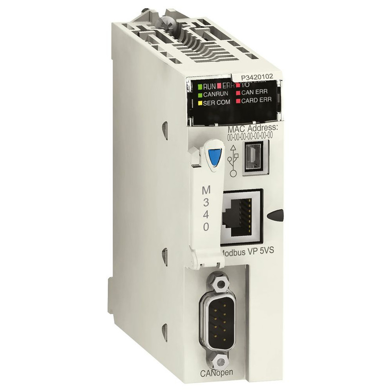 Schneider PLC Modicon M340_ Processor module, Modicon M340 automation platform, max 1024 discrete + 256 analog I/O_ [BMXP3420102]