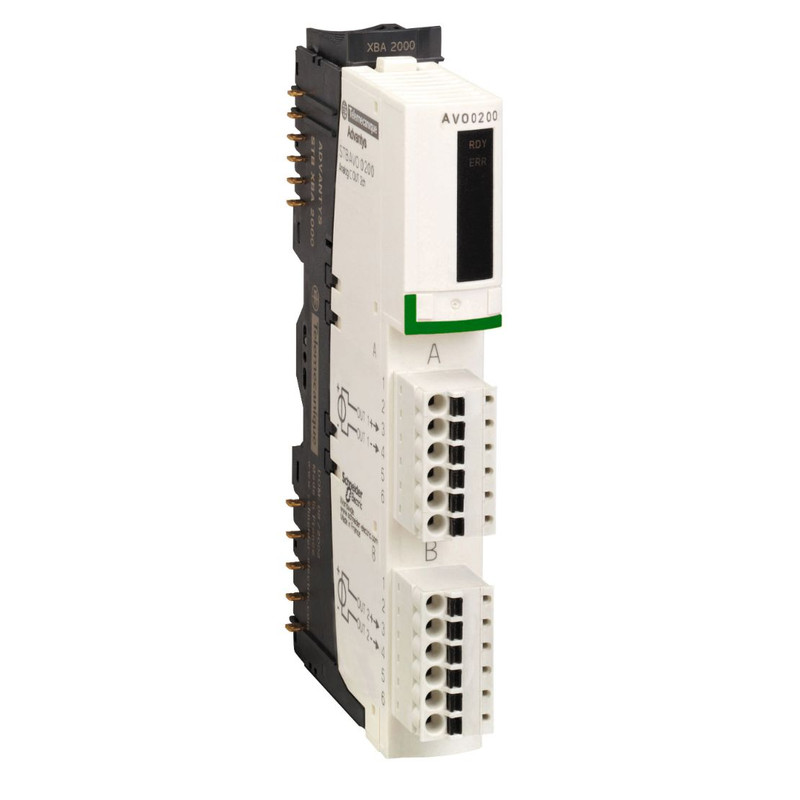 Schneider PLC Modicon STB_ standard analog output kit STB - +/- 10 V - 2 O - 15 bits + sign_ [STBAVO0200K]