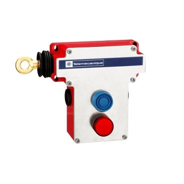 Schneider Sensors Preventa XY2C_ e-stop rope pull switch XY2CE - LH side - 2NC+2NO - pilot light 130V - boot. pb_ [XY2CE2A296H7]