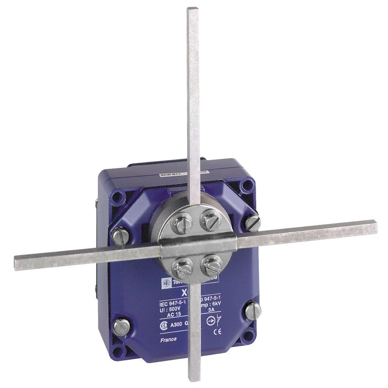 Schneider Sensors OsiSense XC Special_ Limit switch, Limit switches XC Standard, XCR, metal stay put T rods lever square rod 6 mm, 2X(1NC+NO)_ [XCRF57]