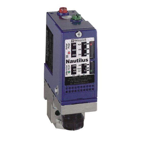 Schneider Sensors Nautilus - ATEX D_ pressure switch XML-B - 20 bar - adjustable scale 2 thresholds - 1 C/O_ [XMLB020A2S12EX]