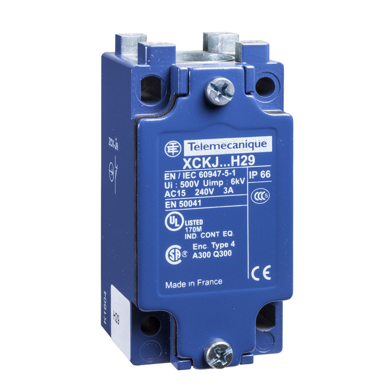 Schneider Sensors OsiSense XC Standard_ Limit switch body, Limit switches XC Standard, ZCKJ, fixed, w/o display, 2NC, snap action, M20_ [ZCKJ9H29]