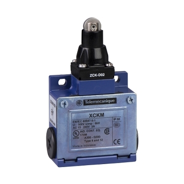 Schneider Sensors OsiSense XC Standard_ Limit switch, Limit switches XC Standard, XCKM, steel roller plunger, 1NC+1 NO, snap action, M20_ [XCKM102H29]