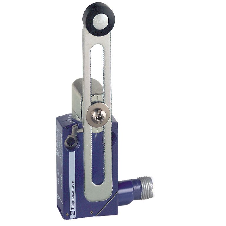 Schneider Sensors OsiSense XC Standard_ limit switch XCMD - th.plastic roller lever var.length - 1NC+1NO - snap - M12_ [XCMD2145C12]