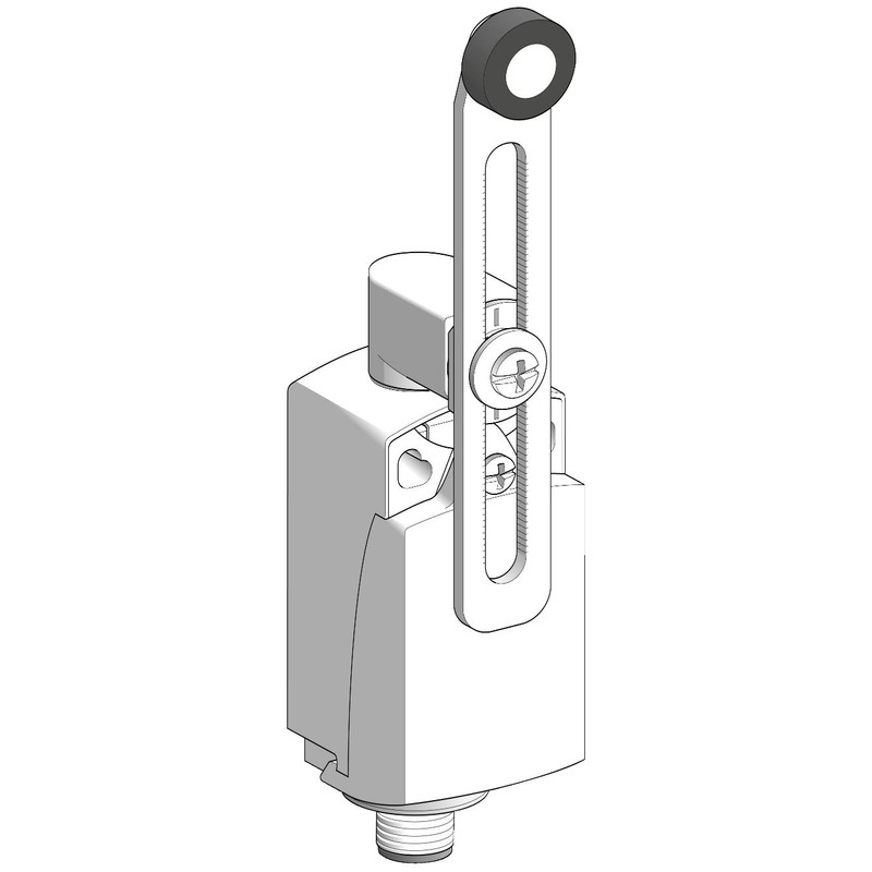 Schneider Sensors OsiSense XC Standard_ Limit switch, Limit switches XC Standard, XCKP, thermoplastic plastic roller lever var.length, 1NC+1 NO, snap, M12_ [XCKP2145M12]