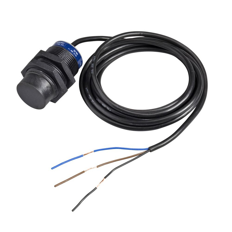 Schneider Sensors Osisense XS & XT_ Inductive proximity sensors XS, inductive sensor XS4 M30, L53mm, PBT, Sn15mm, 24...48 VDC, cable 2 m_ [XS4P30AB110]