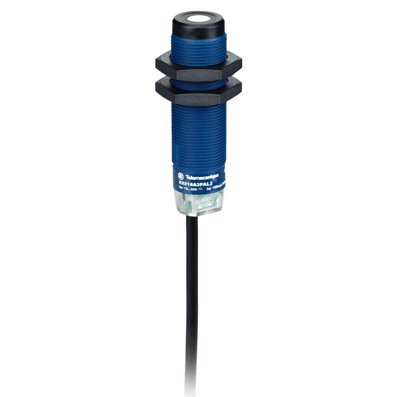 Schneider Sensors OsiSense XX_ ultrasonic sensor cylindrical M18 - Sn 0.5 m - NO - cable 2m_ [XX518A3PAL2]