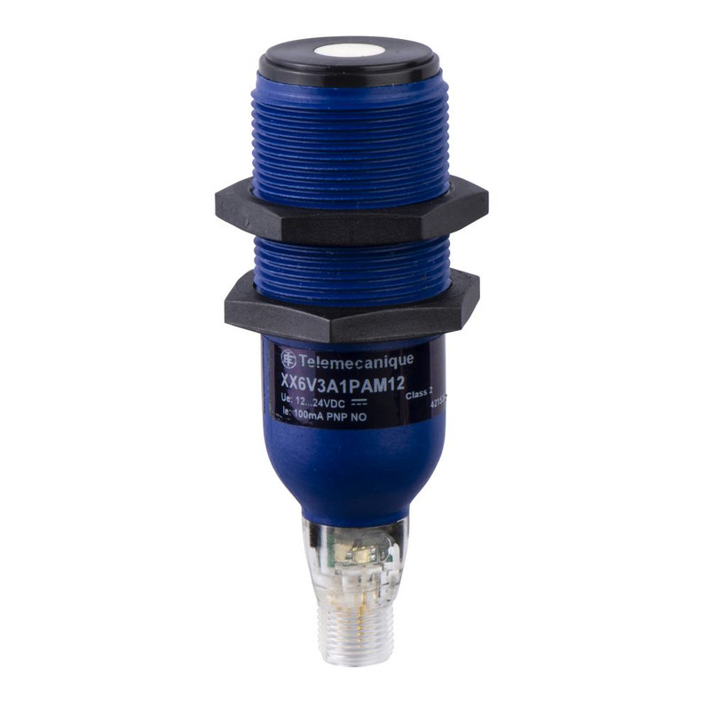 Schneider Sensors OsiSense XX_ ultrasonic sensor cylindrical M30 - Sn 1 m - NO - M12 connector_ [XX6V3A1PAM12]