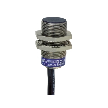 Schneider Sensors Osisense XS & XT_ Inductive proximity sensors XS, inductive sensor XS1 M18, L39mm, brass, Sn10mm, 12...24 VDC, cable 2 m_ [XS1N18PA349]