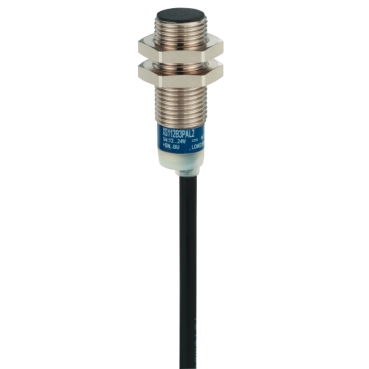 Schneider Sensors Osisense XS & XT_ Inductive proximity sensors XS, inductive sensor XS6 M12, L54mm, brass, Sn4mm, 24...240VAC/DC, cable 2 m_ [XS612B1MAL2]