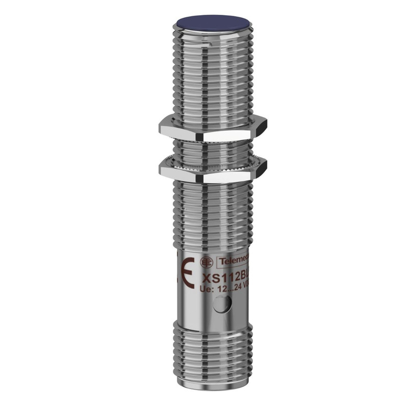 Schneider Sensors Osisense XS & XT_ Inductive proximity sensors XS, inductive sensor XS1 M12, L55mm, brass, Sn2mm, 12...24 VDC, M12_ [XS112BLPAM12]