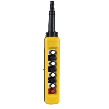 Schneider Signaling Harmony XAC_ Harmony XAC, Pendant control station, plastic, yellow, 8 push buttons with NO + NC_ [XACA881]
