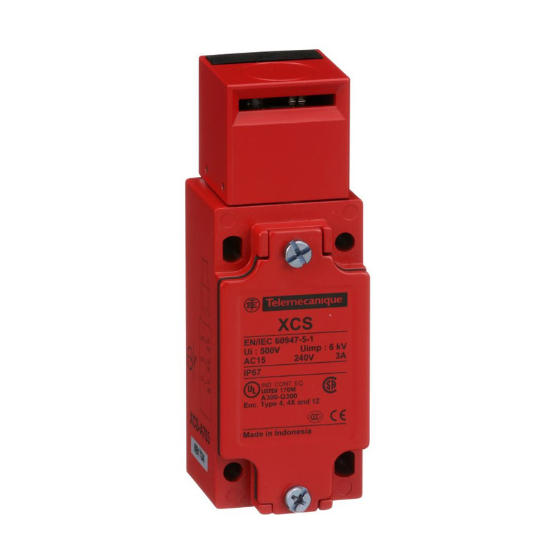 Schneider Signaling Preventa XCS_ metal safety switch XCSA - 2 NC + 1 NO - slow break - 1 entry tapped 1/2" NPT_ [XCSA703]