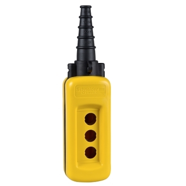 Schneider Signaling Harmony XAC_ Harmony XAC, Empty pendant control station, plastic, yellow, 3 cut-outs_ [XACA03]