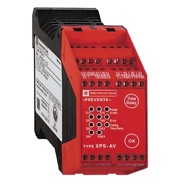 Schneider Signaling Preventa XPS_ module XPSAV - Emergency stop - 24 V DC, time delay 0...300 s_ [XPSAV11113]