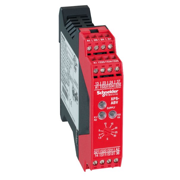 Schneider Signaling Preventa XPS_ module XPSABV - stop and switch monitoring - 24 V AC/DC_ [XPSABV1133P]