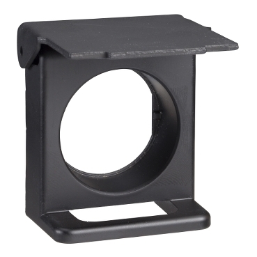 Schneider Signaling Harmony XB4_ black padlockable flap for Ø22 flush pushbutton_ [ZB4BZ62]