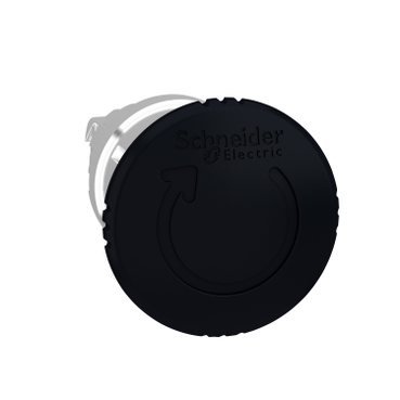 Schneider Signaling Harmony XB4_ black Ø40 mushroom pushbutton head Ø22 latching turn release_ [ZB4BS52]