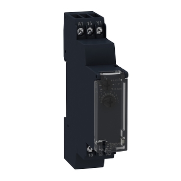 Schneider Signaling Zelio Time_ on-delay timing relay - 1 s..100 h - 24..240 V AC/DC - solid state output_ [RE17LHBM]
