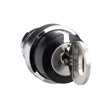 Schneider Signaling Harmony K1, K2_ operating head with bezel Ø 28.5 mm, metal - key Ronis 455_ [KAXZ1S141]