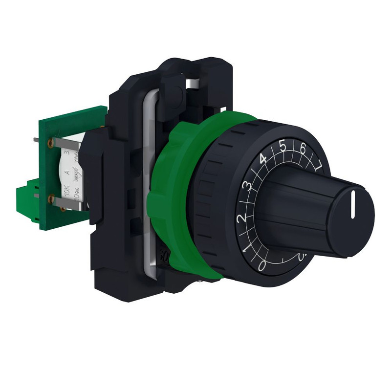 Schneider Signaling Harmony XB5_ head Ø22 + mounting base + potentiometer 100K_ [XB5AD912R100K]