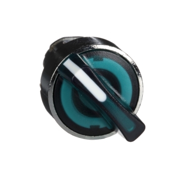 Schneider Signaling Harmony XB4_ green illuminated selector switch head Ø22 2-position stay put_ [ZB4BK1233]