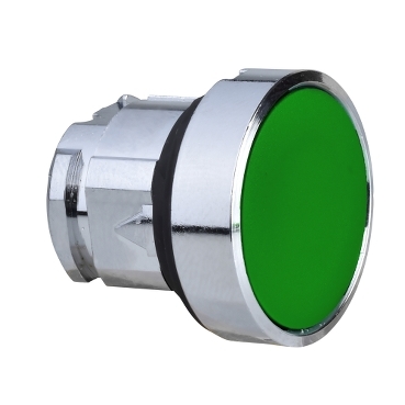 Schneider Signaling Harmony XB4_ green flush pushbutton head Ø22 spring return unmarked_ [ZB4BP38]