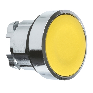 Schneider Signaling Harmony XB4_ yellow flush pushbutton head Ø22 spring return unmarked_ [ZB4BA5]