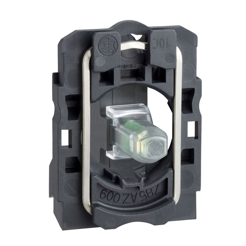Schneider Signaling Harmony XB5_ blue light block with body/fixing collar integral LED 24V_ [ZB5AVB6]