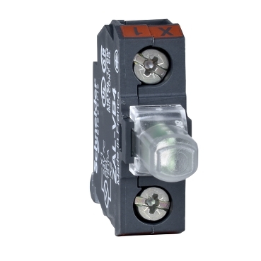 Schneider Signaling Harmony XALD, XALK_ green light block for head Ø22 integral LED 230..240 V - screw clamp terminals_ [ZALVM3]