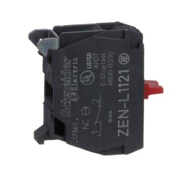 Schneider Signaling Harmony XALD, XALK_ single contact block for head Ø22 1NC screw clamp terminal_ [ZENL1121]