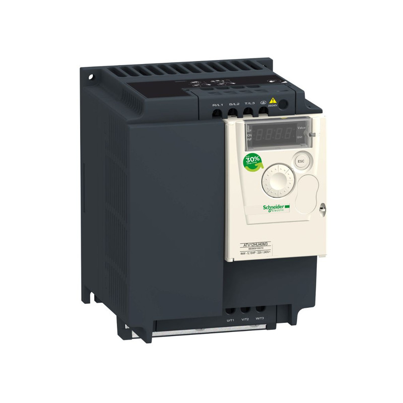 Schneider VFD Altivar 12_ variable speed drive ATV12 - 3kW - 200..240V - 3ph - with heat sink_ [ATV12HU30M3]