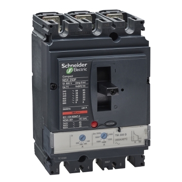 Schneider Breaker Compact NSX_ circuit Breaker Compact NSX250F - TMD - 200 A - 3 poles 3d_ [LV431631]