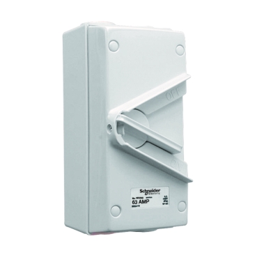 Schneider 63A 440V Surface Mount Triple Pole Isolating Switch IP66
