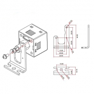 Delta  Sensor Accessories ICD, FRAME METAL OF PRESSURE SENSOR 10[DPA-FMKit]
