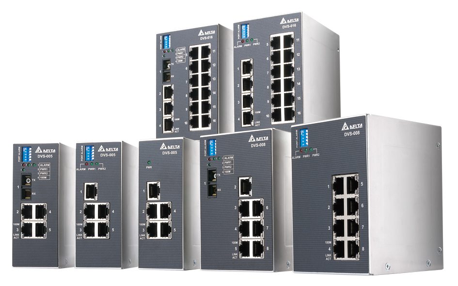 Delta   DVS, UNMANAGED INDUSTRIAL 5-PORT GBE ETHERNET SWITCHES